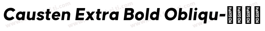 Causten Extra Bold Obliqu字体转换